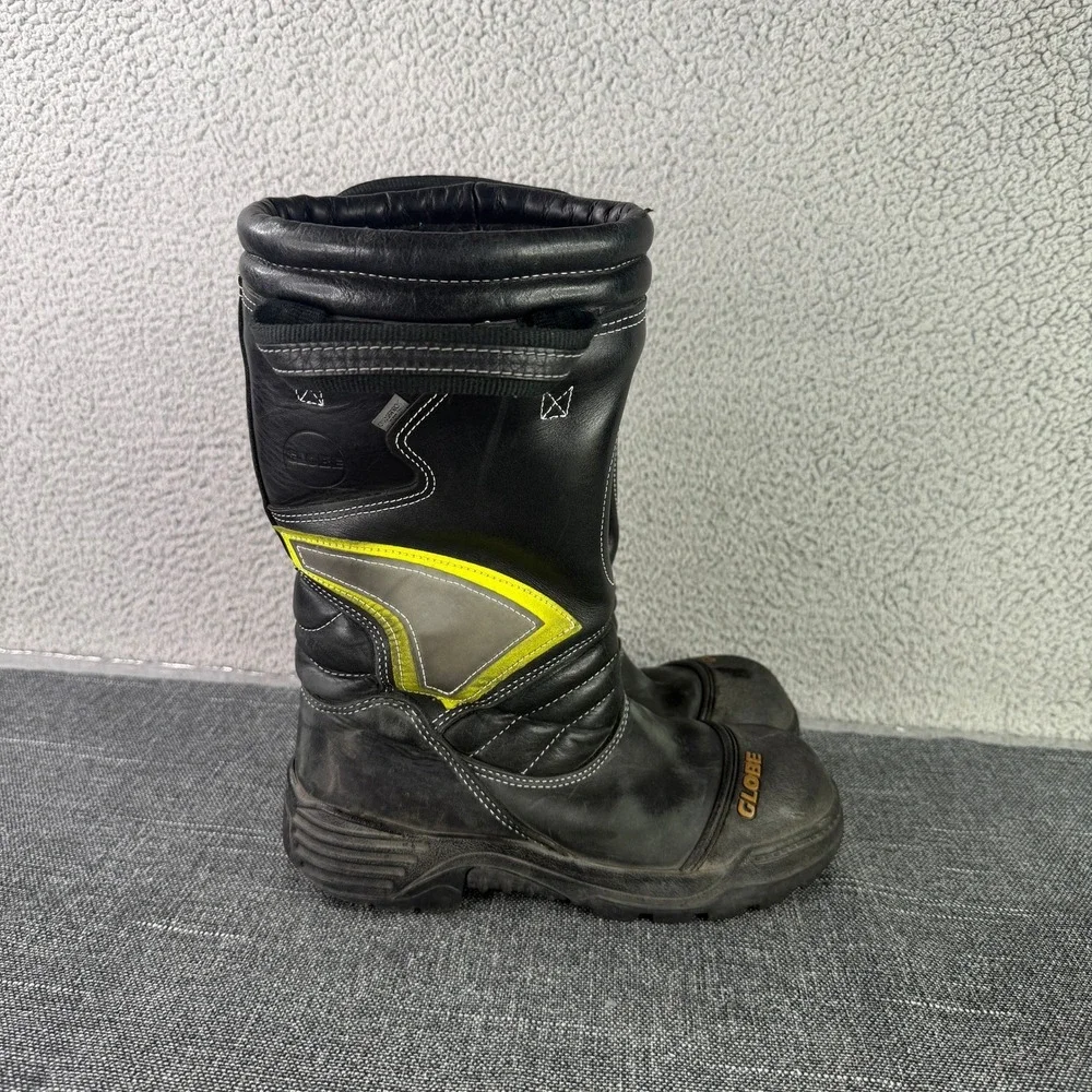 Globe Firefighter Boots‎ Mens 7.5 M Black Leather Structural 1201400 Vibram Sole